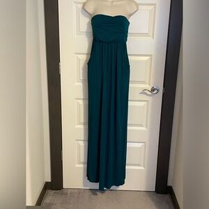 Coveted Clothing Womens Size L Strapless Summer Maxi Dress With Pockets Stretchy